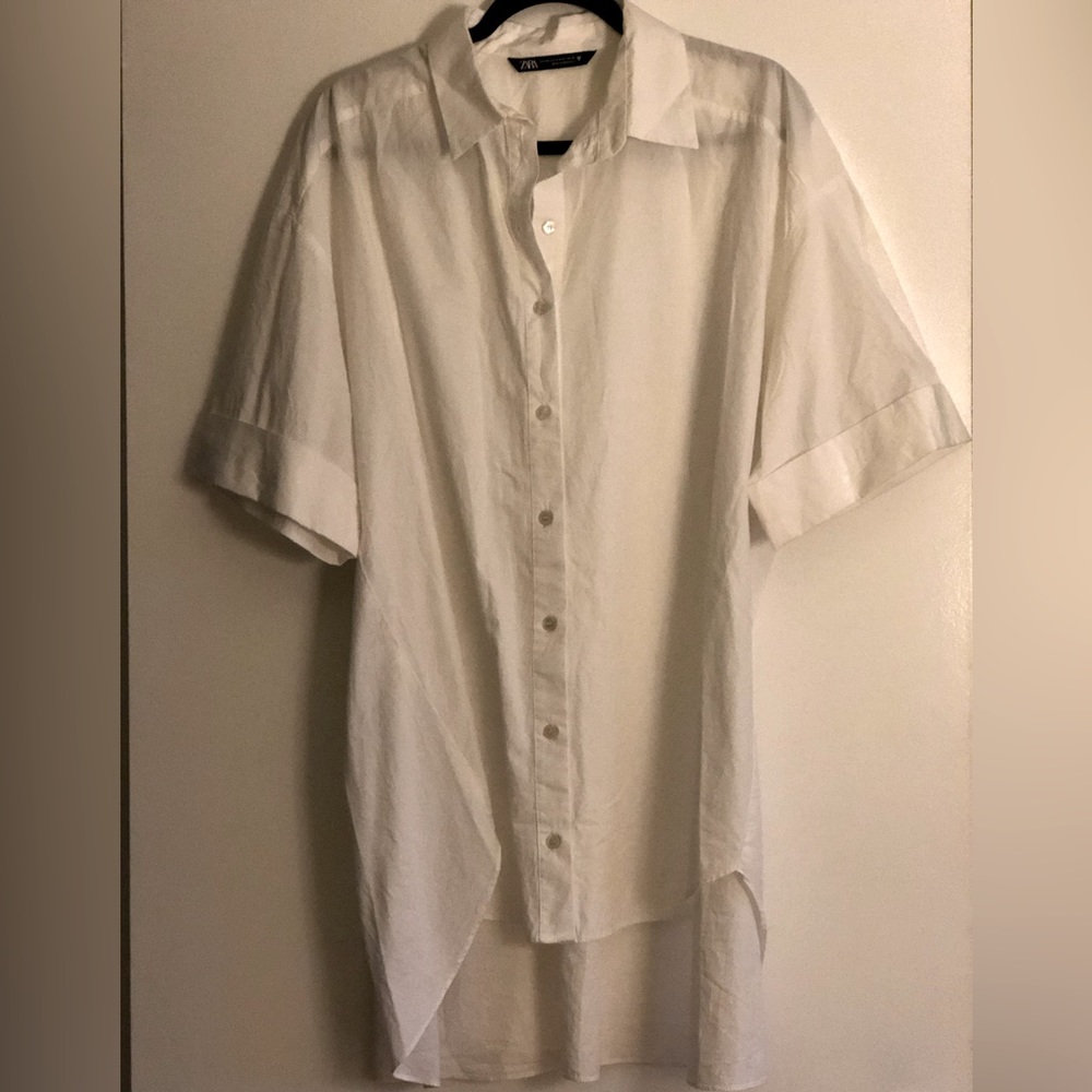 Zara Oversized Button-Down Tunic